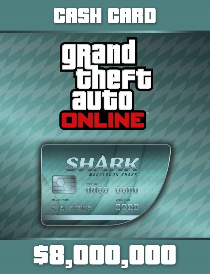 GTA V ONLINE MEGALODON SHARK CASH CARD 8000000 - GameKeyShop.fi